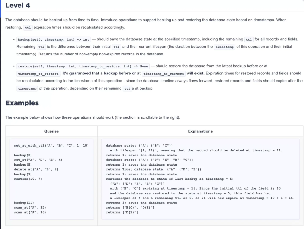 Coinbase OA 复盘｜CodeSignal 内存数据库四级递进题,一次写通