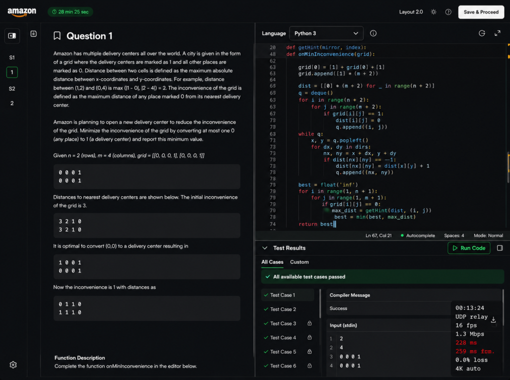 Amazon SDE OA 7月新鲜面经|第二题 AI Coding,一次 AC 全记录 Amazon SDE OA 7月新鲜面经|第二题 AI Coding,一次 AC 全记录