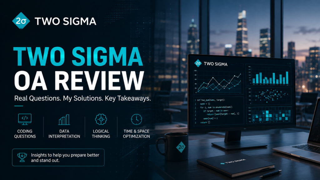 Two Sigma OA 复盘｜两题 16 分钟过，量化岗位怎么准备