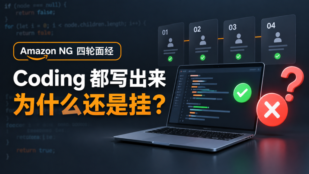 Amazon NG 四轮面经 ：Coding 都写出来为什么还是挂？